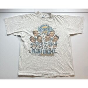 Vintage Dallas Cowboys Super Bowl Shirt Mens XL Gray Caricature NFL Big Head 90s